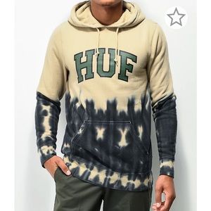HUF Hartford Tan & Black Tie Dye Hoodie